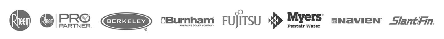 The Heat and Air Pros represents only top quality heating and cooling brands such as Rheem, Fujitsu, Myers, Berkeley, Slant/Fin and Navien